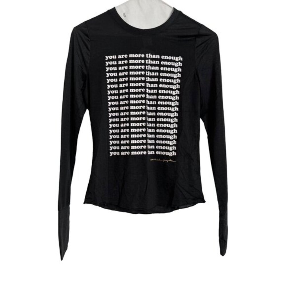 Spiritual Gangster Fitness Tee Lightweight Active Long Sleeve Black " You are mo